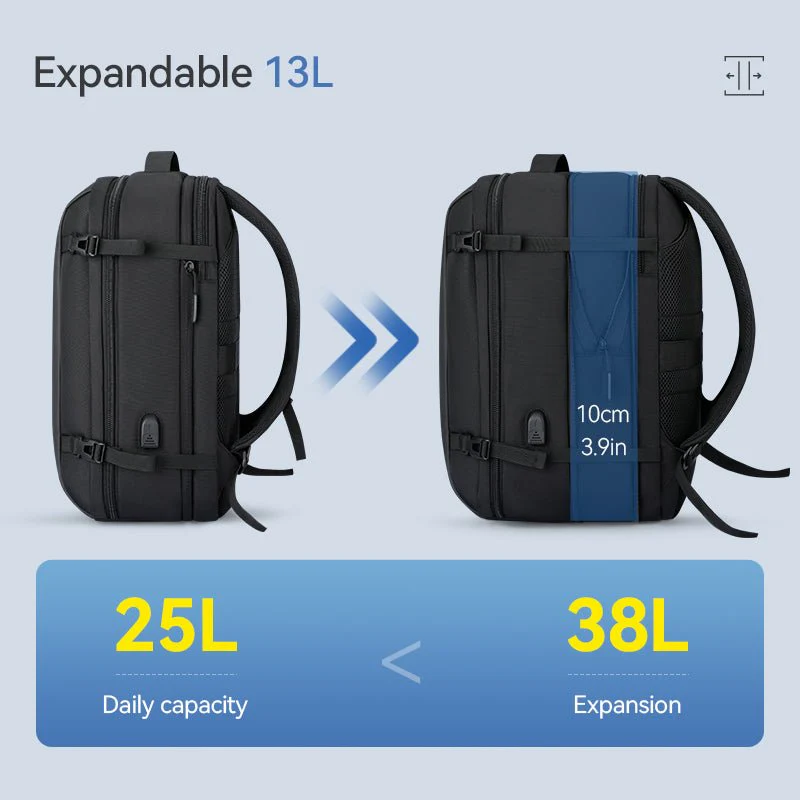 Mochila: Compact High-Capacity, & Smart USB Laptop Backpack - Image 9