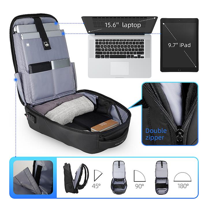 Modern: Anti-Theft & Water-Repellent Laptop Backpack with USB Charging - Image 8