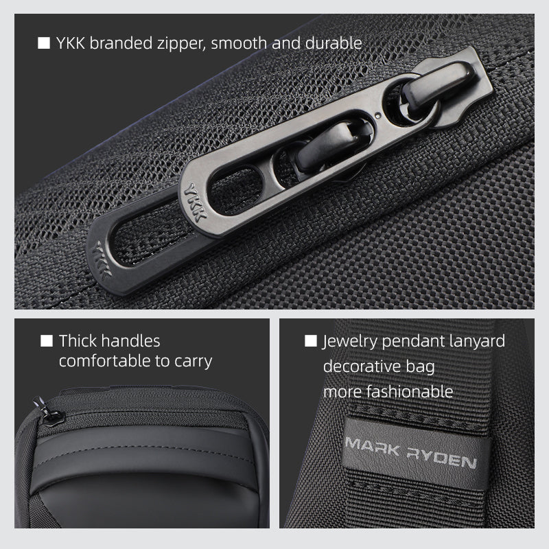 ChargeSling: RFID-Safe Chest Bag with USB Charging Port For Commute - Image 10