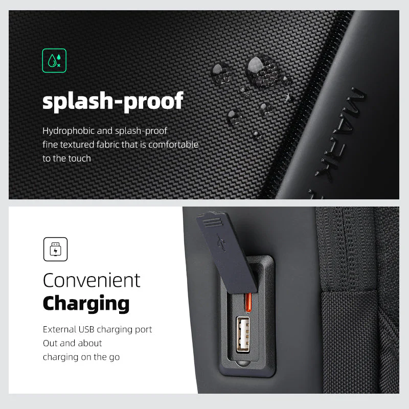ChargeSling: RFID-Safe Chest Bag with USB Charging Port For Commute - Image 9