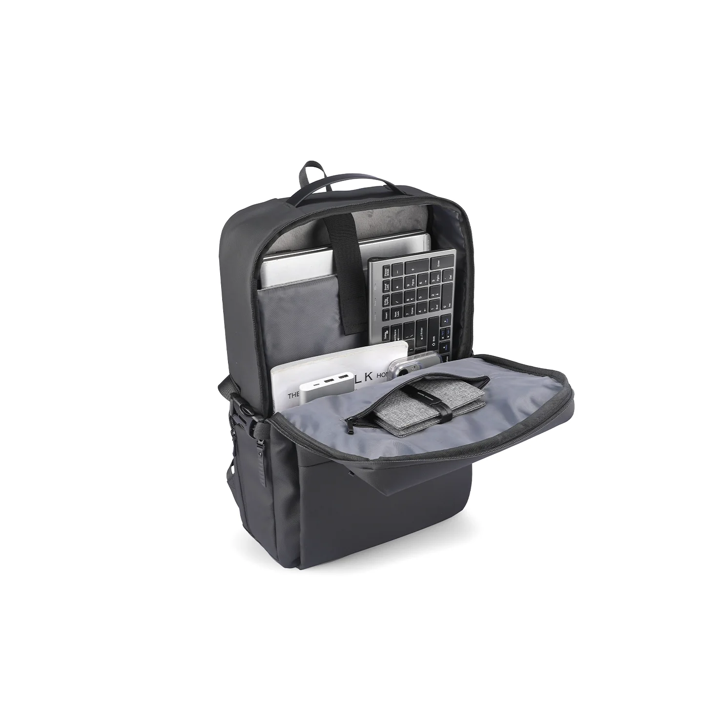 Super Light: Multi-compartment Waterproof Leather Computer Commuter Backpack - Image 12