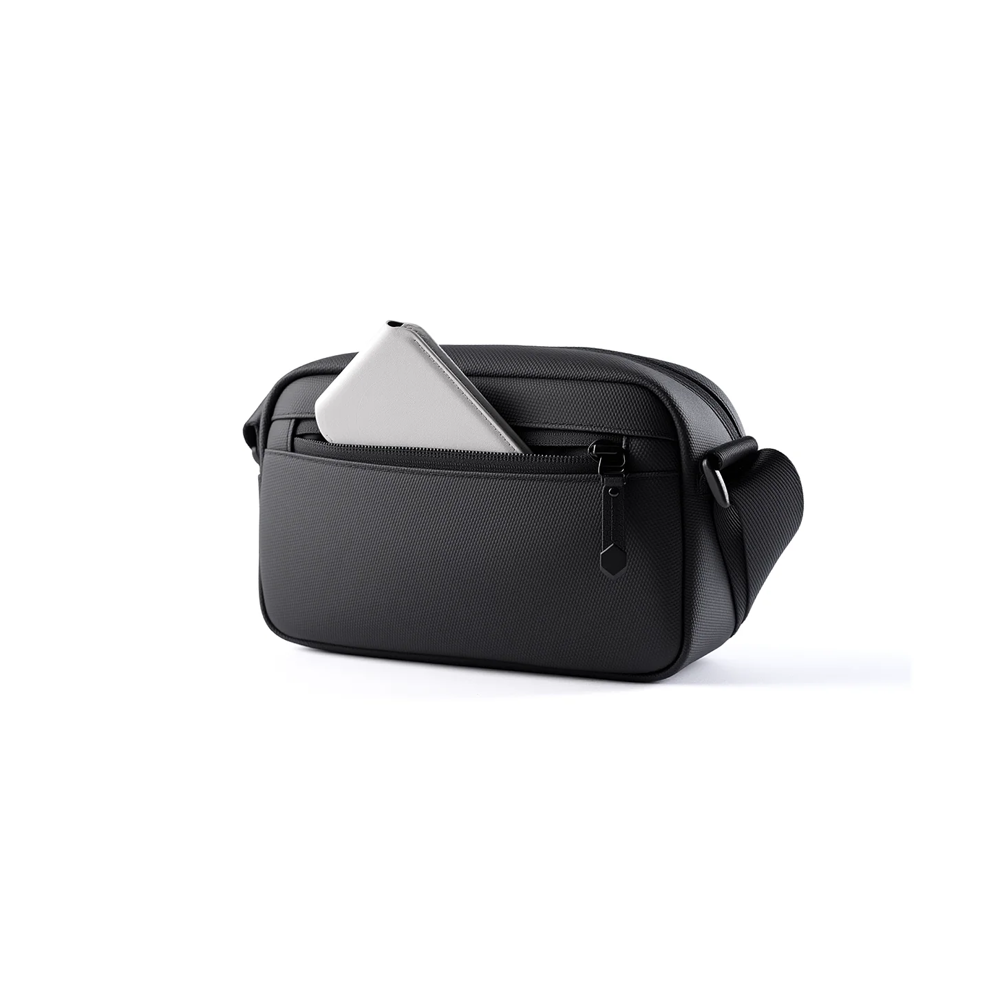 ExecSlim: Slim Business Crossbody Bag with 3 Compartments and Key Hook - Image 6