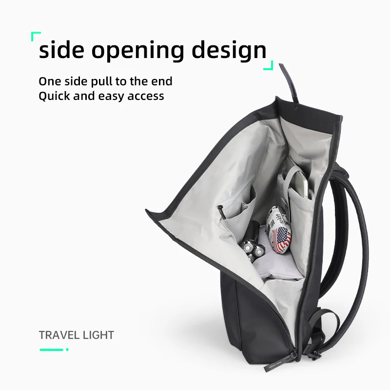 Trendy: Leather Casual Multilayer Storage Backpack - Image 8