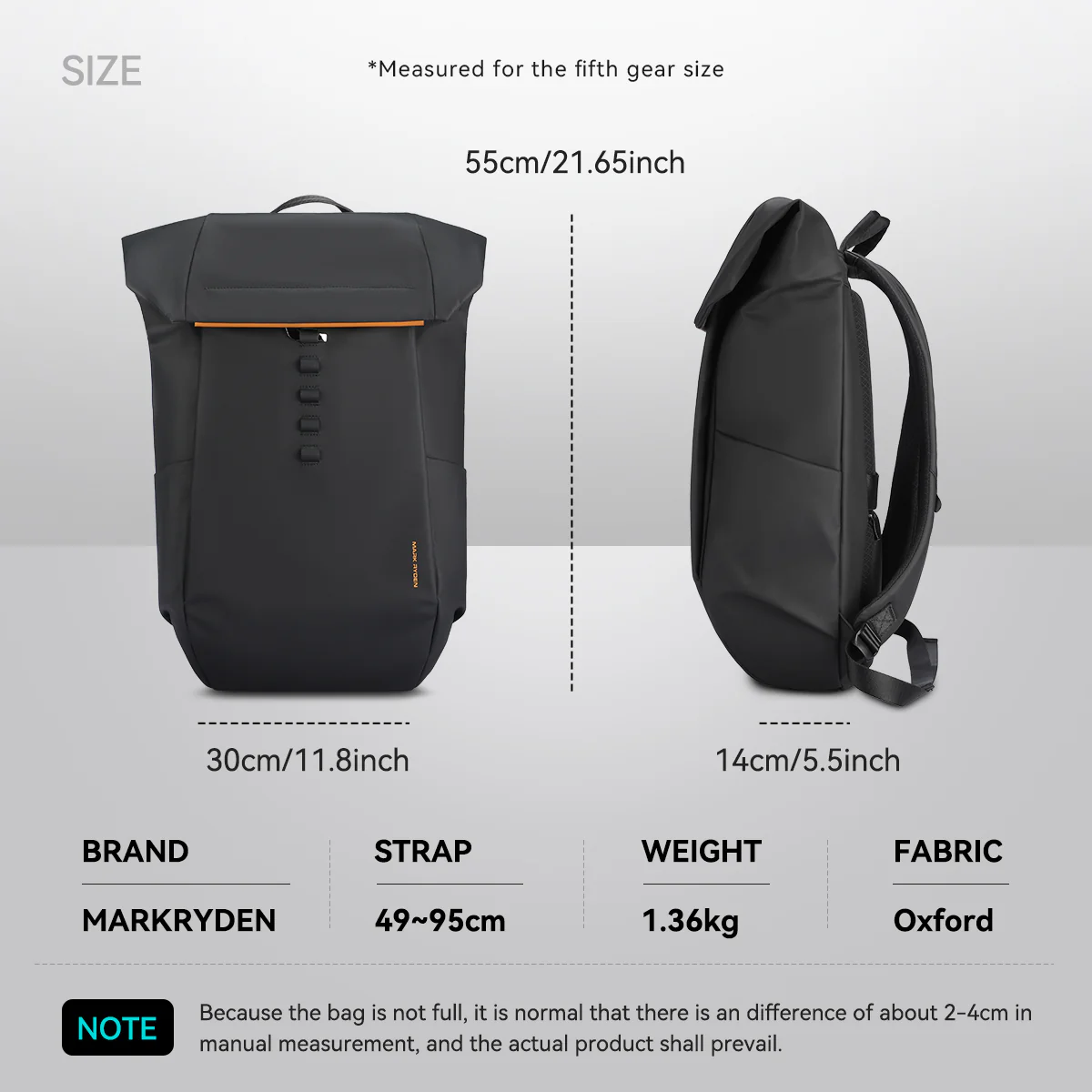 Unique Design: 180° Closure Large Capacity Switchable Multi-functional Backpack 28L - Image 11
