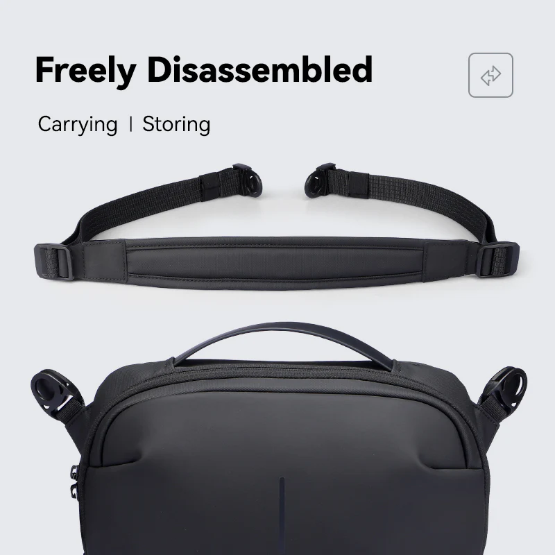 AquaLite: Waterproof PU Leather Sling Bag for the Modern Daily - Image 9