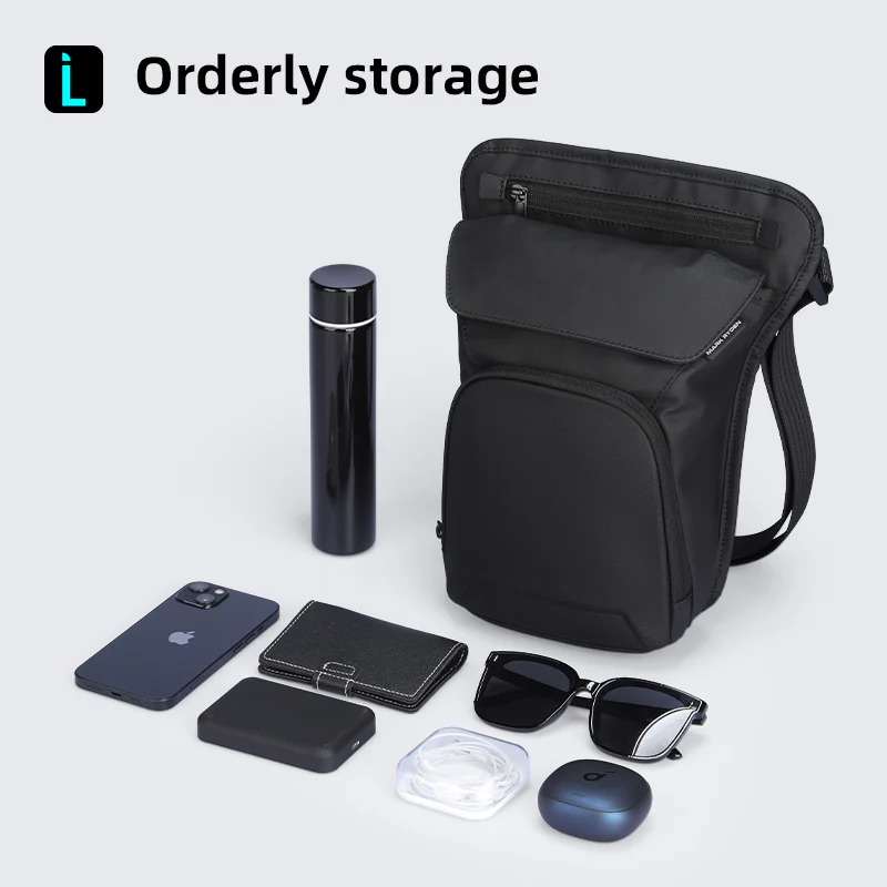 Toolkits: Leather Waterproof Anti-Scratch Multifunctional Adjustable Switching Mode Crossbody Bag - Image 4