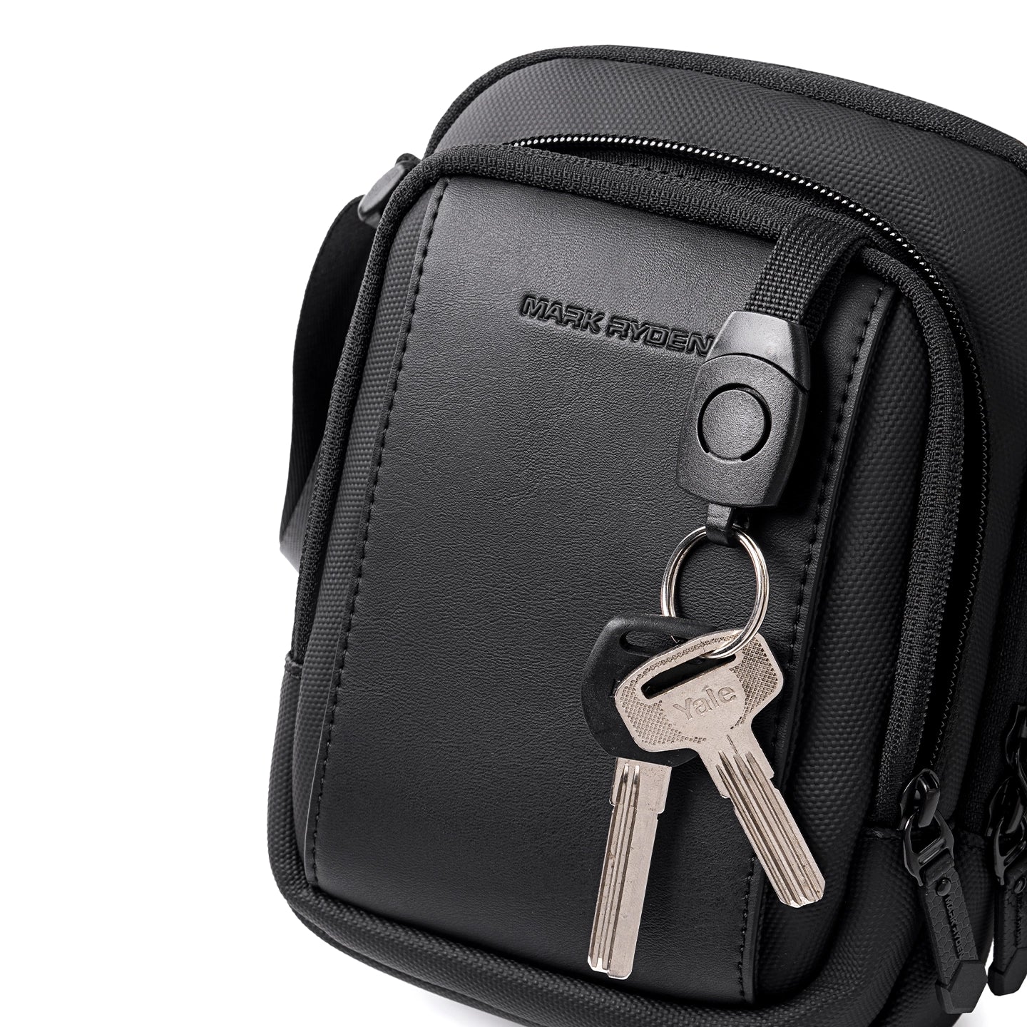 ZipCube: 3-Zip Mini Crossbody Phone Bag with Splash-Resistant Fabric for Men - Image 9