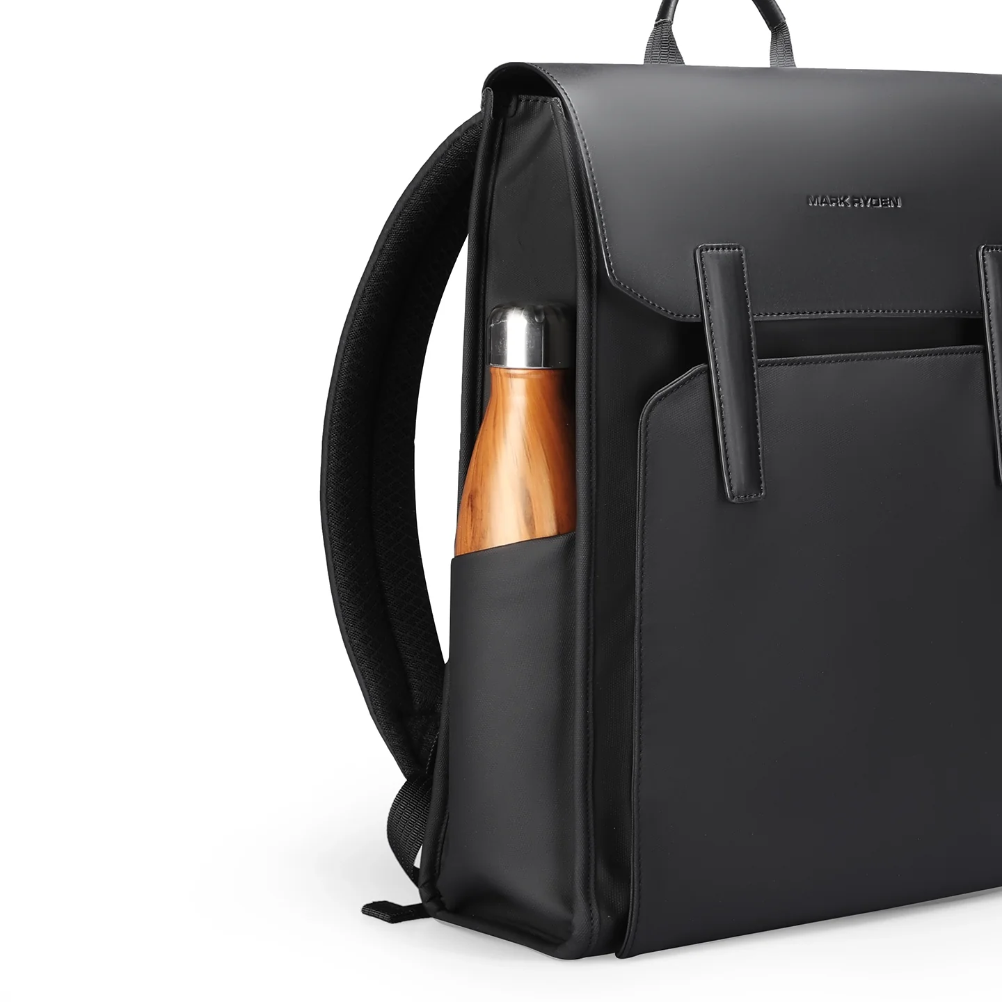 MUKE III: School Style Classic Business Work Black Oxford Backpack - Image 9
