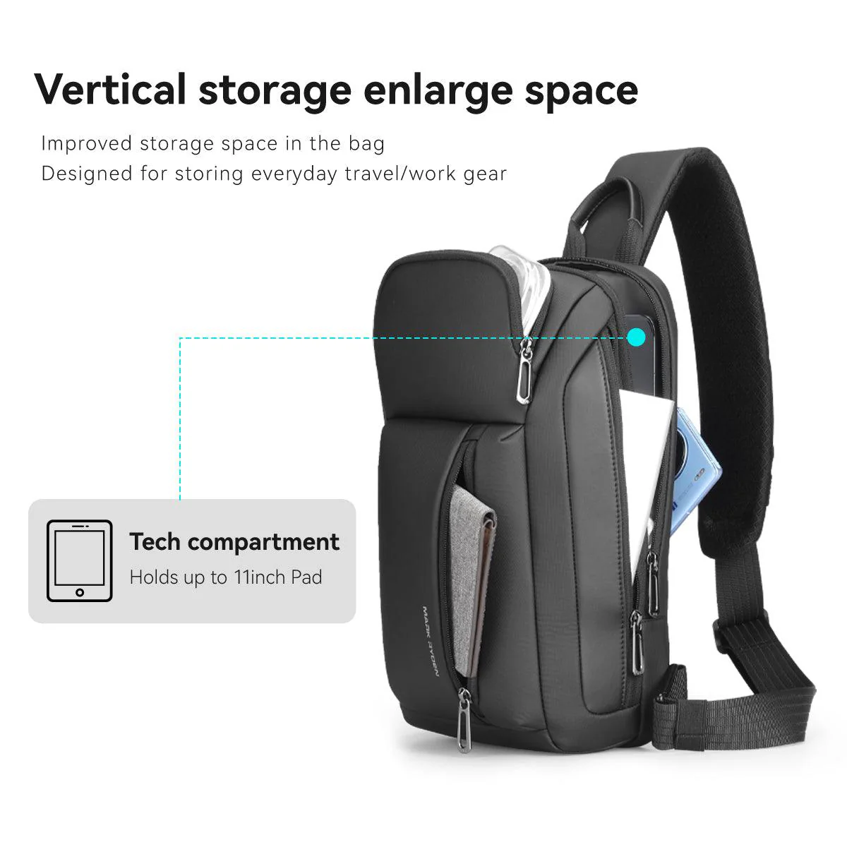 Colonne: High-capacity Urban Commuting Daily Crossbody Bag - Image 8