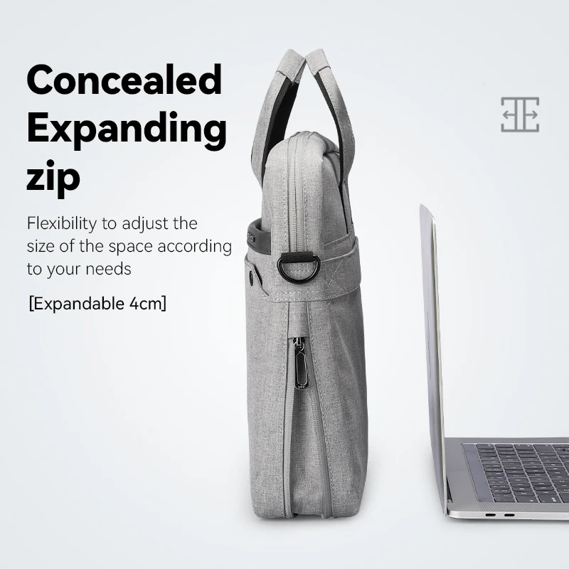 Classic I: MarkRyden Tech Commuter Computer Briefcase 14 / 15.6 inch in Gray - Image 6