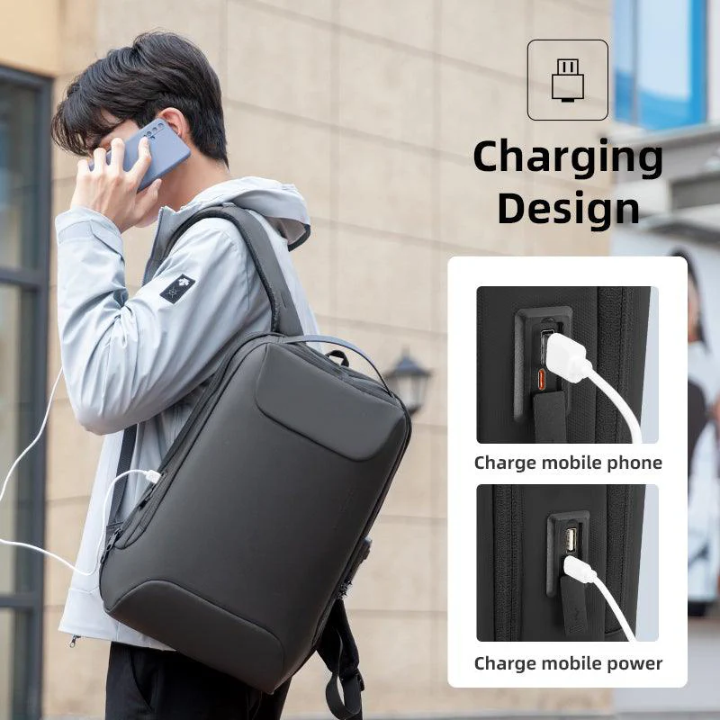 Compilo: Quality & High-Capacity Oxford Anti-Theft Laptop Backpack with USB Port - Image 4