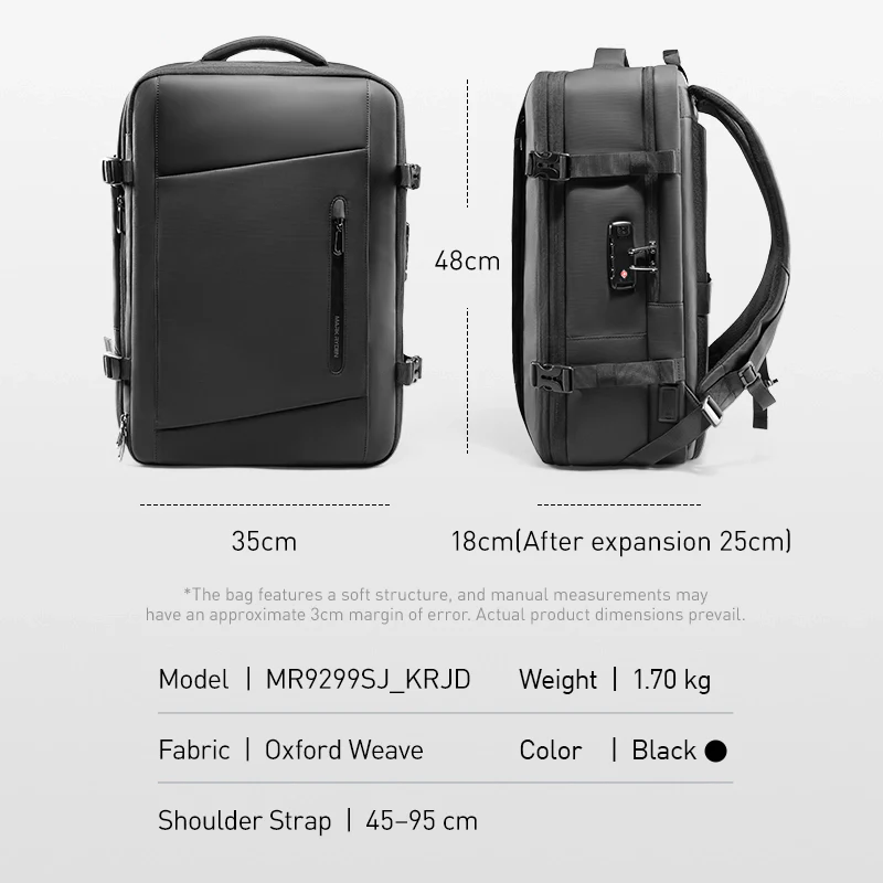 Expandos Max: MARK RYDEN Maximum Capacity Anti-theft Compression Backpack - Image 10