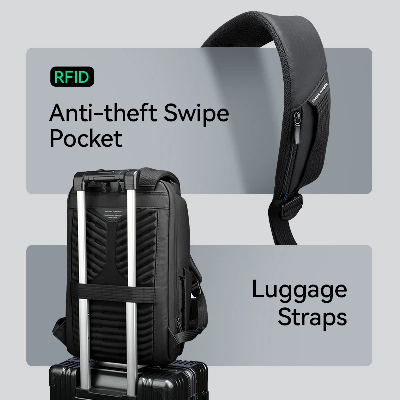 Polycom 2nd: Waterproof Backpack with Built-in USB for Travelling - Image 8