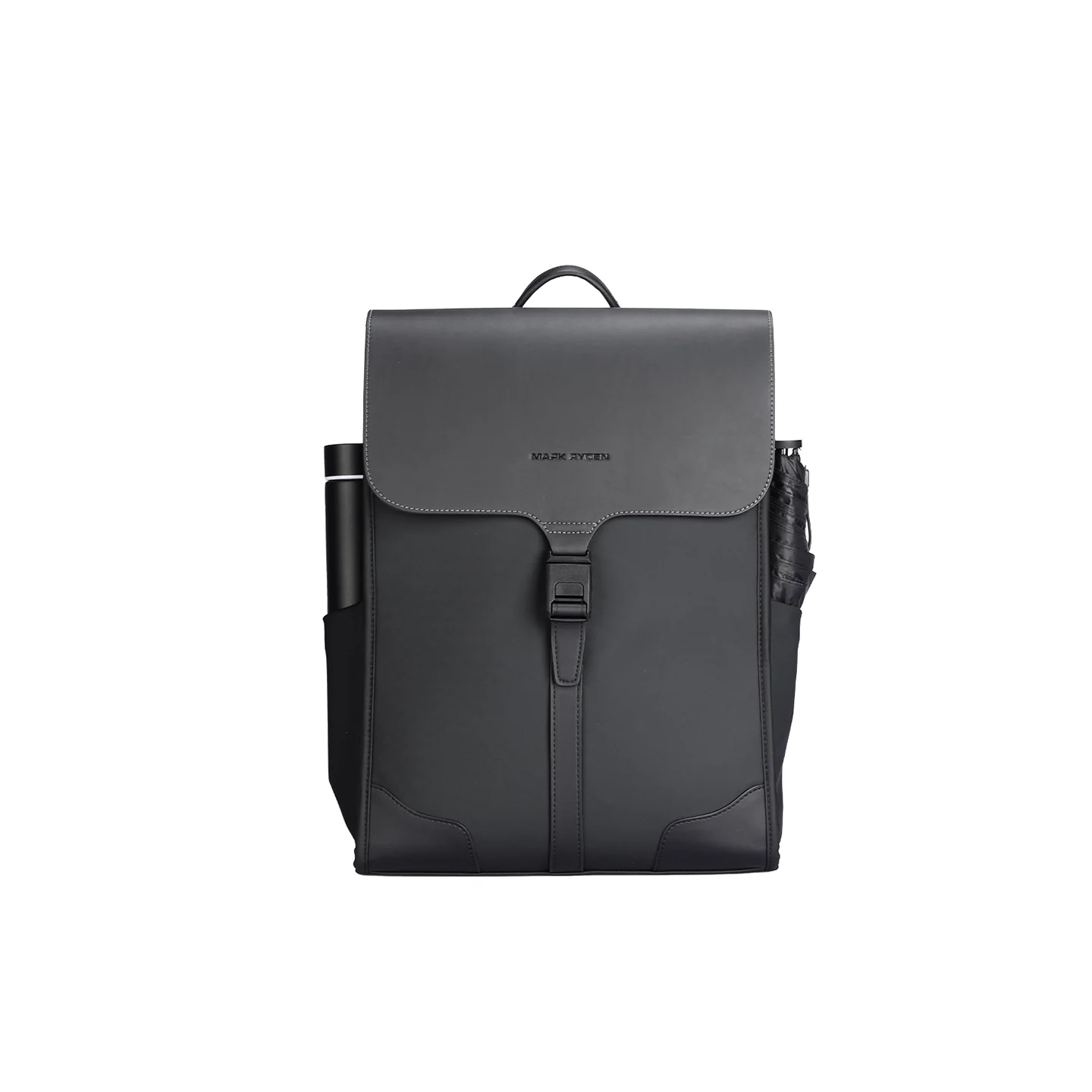 MUKE I: School Style Classic Business Work Black Oxford Backpack - Image 8